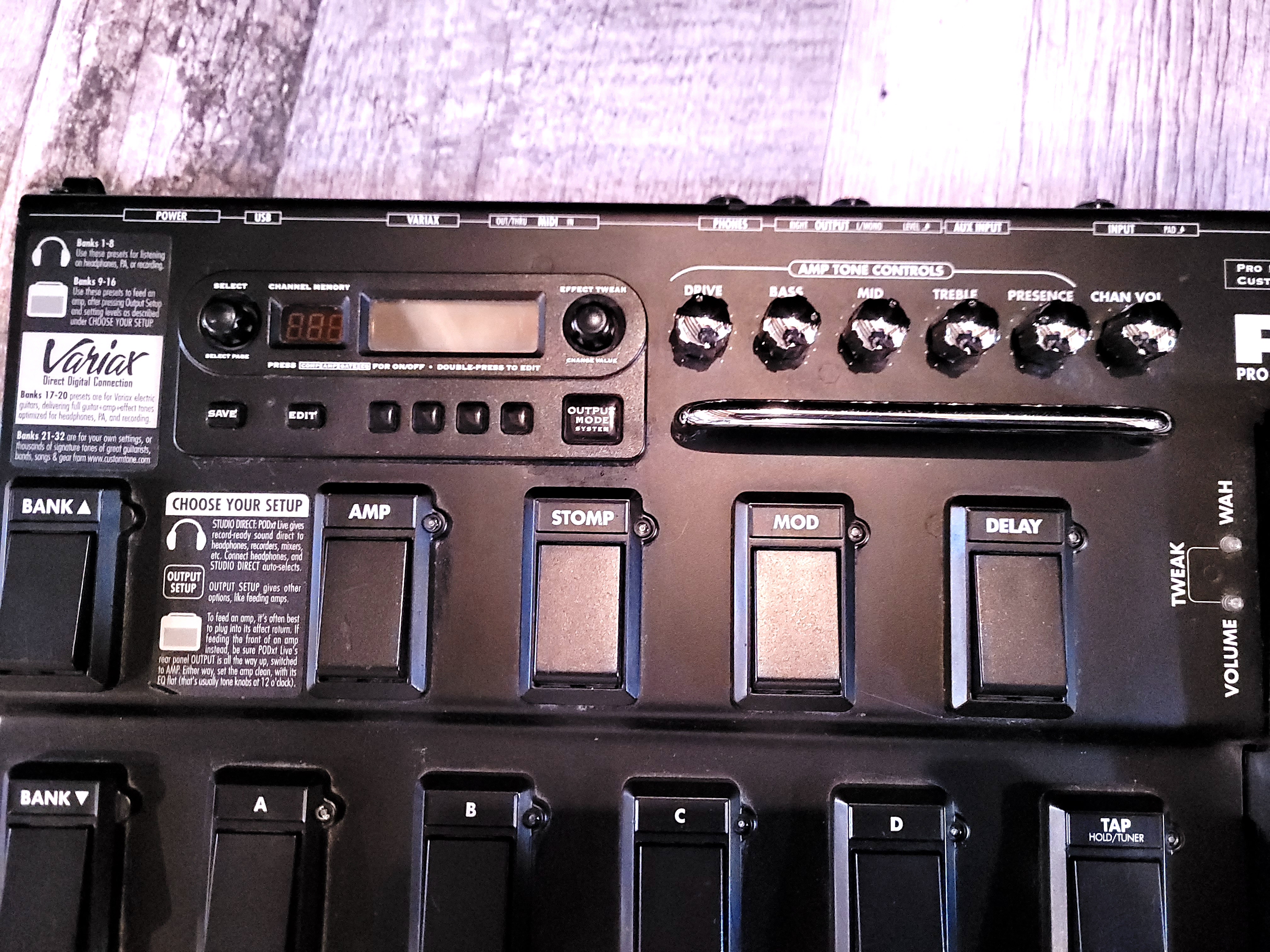 Line 6 POD XT Live - Écran